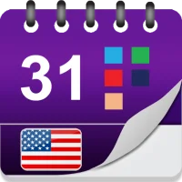 US Calendar with Holidays